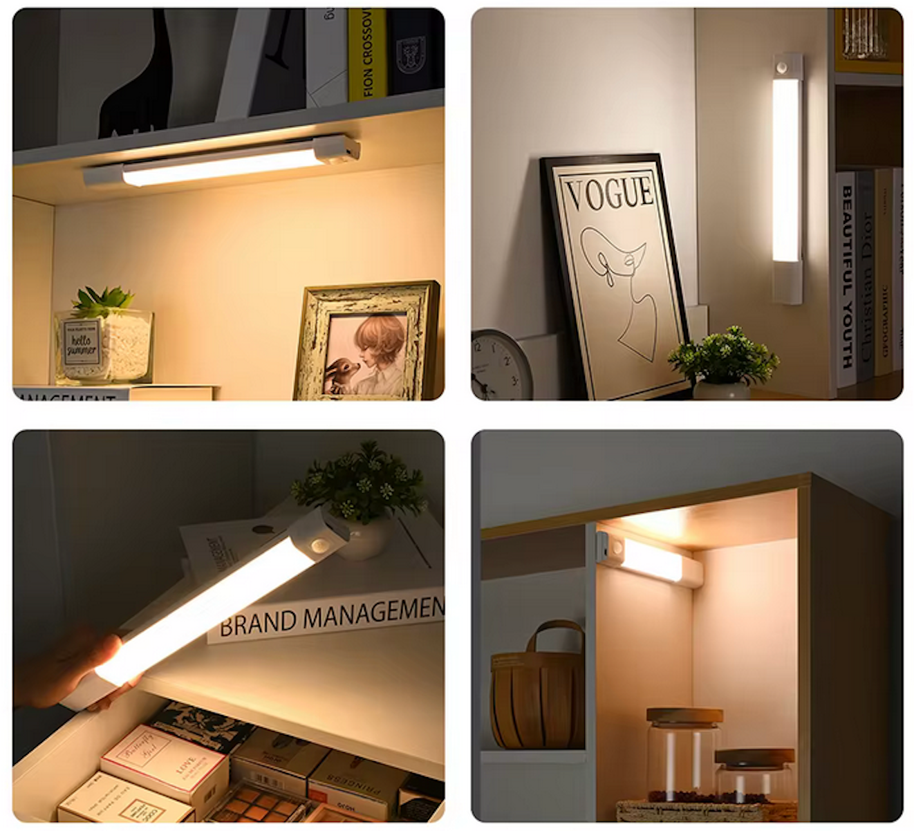 Luz Led barra con sensor de movimiento 30cms.